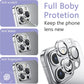 2 Pack Camera Lens Protector for iPhone 13 Pro/iPhone 13 Pro Max,[Not Easy to Breakn ] AR Tempered Glass Strong Adsorption Metal Camera Cover Screen-Silvery