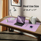 YSAGi Leather Desk Protector, Office Mat, Large Mouse Mat, Non-Slip PU Leather Blotter, Laptop Desk, Waterproof Writing Pad for Office and Home (Taro Purple, 35.4" x 17")