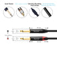 Devinal 1/4 to Dual 1/4 Y-Splitter Cable, 6.35mm TRS to Dual 6.35mm TS Insert Cable Cord, Quarter inch Stereo to 2 Quarter inch Mono Send and Return Patch Cord 6 Feet