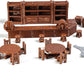 Tavern Bar Furniture Set, D&D Terrain, 3D Printed Tabletop RPG Scenery and Wargame Terrain 28mm Dungeon Miniatures