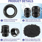 50 PCS 1/2"(6-12.5mm) NPT Nylon Cable Gland Joints with Gaskets, IP68 Adjustable Lock Nut Strain Relief Cord Grip Waterproof Cable Glands - UL Listed and RoHS Compliant
