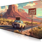 Digital Oil Painting Grassland Road Mouse Pad, Natural Mountain Scenery Game Computer Keyboard Pad, Anti Slip Mouse Desk Pad for Home Office and Study 35.4 x 15.7 x 0.12 Inches