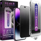 2 Pack Matte Privacy Screen Protector for iPhone 14 Pro Max/iPhone 15 Plus/iPhone 16 Plus, 9H Tempered Glass, Full Coverage, Anti-Fingerprint, Auto Dust-Elimination, No Bubble, Easy Installation