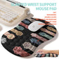 2-in-1 Ergonomic Set, Wave Rise Keyboard Wrist Rest and Massage Bulge Slope Mouse Pad Wrist Support, Cushion Memory Foam Integrated to Relieve Wrist Pain, Multicolour Cat Claws