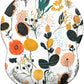 ITNRSIIET Ergonomic Mouse Pad with Gel Wrist Support Small Wrist Rest Smooth Surface Non-Slip PU Base Comfortable Office Supplies Pain Relief, 8.7 x 7.2 inches, Beautiful Flowers and Plants