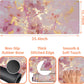 Mouse Pad Large Pink and Gold Marble Non-Slip Gaming Desk Mat with Stitched Edge Laptop Keyboard Desk Pad for Work Home Gaming (35.4 x 15.7 Inches)