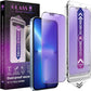 2 Pack Anti Blue Light Matte Screen Protector for iPhone 13 Pro Max/iPhone 14 Plus, 9H Tempered Glass, Full Coverage, Anti-Fingerprint, Auto Dust-Elimination, No Bubble, Easy Installation