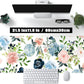 Gaming Green Desk Mat Desk Mouse Pads Purple Blue Pink Floral Mouse Pad Large, XL Big Computer Keyboard Mouse Mat Desk Pad Mat with Stitched Edge for Women Home Office Decor Deskmat 31.5x11.8 in