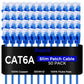 Rapink Patch Cables Cat6a 0.5ft (50 Pack) Slim, Cat6a Ethernet Patch Cable 10G Support, Snagless Cat 6 Patch Cable for Patch Panel to Switch, Flexiable Cat 6a Ethernet Cable with Gold Plated