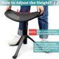 Footrest for Desk Adjustable Height 2-in-1 Function Rotatable Ergonomic Under Desk Footrest Ottoman Stool Rolling Leg Rest for Home Office (Black)