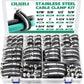 125PCS Cable Clamp,12 Sizes Stainless Steel Rubber Coated Cushioned Insulated Cable Clamps Assortment Kit-Metal Wire Clamps,Cable Clips,Pipe Clamps
