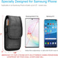 for Samsung Galaxy S25 Ultra S24 S23 S22 S21 S20 FE S10 S9 A03S A20 A50 A51 A16 A15 A14 A10e Holster Nylon Cell Phone Pouch Belt Holder Carrying Case with Clip,Black