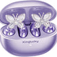 Kinglucky ClipFree Open-Ear Headphones, Butterfly-Inspired Ear-Cuff Design, Stylish & Comfortable Clip-On Ear Buds, Wireless Earbuds for Women, Long Battery Life, Great for Gifting - Purple