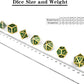 DNDND Metal Dice Set D&D,Glitter Green Heavy DND Dice with Free Metal Case for Role Playing Games Dungeons and Dragons