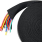 Heat Shrink Wire Loom 2:1 Shrinkable Braided Cable Sleeve 1-1/8 Inch ID-46ft Abrasion Protection Flexibility Fabric Wiring Harness Cover Sheath