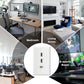 HDMI Ethernet Wall Plate - 2 Port 4K HDMI Keystone, 1 Port Cat6 Keystone Wall Plate Female to Female-White