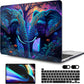 MEEgoodo Case for MacBook Pro 13 inch 2022 2021 2020 New A2338 M2/M1 A2251 A2289, Laptop Hard Shell Cases with Keyboard & Camera Cover Compatible Case, Elephants (A2338/A2251/A2289)