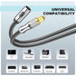 EMK Optical Cable Extension, 24K Gold-Plated Optical Audio Cable Toslink Female to Male Audio Extended Cable Compatible for Sound Bar (1.5 Feet/0.5M, Optic Extension, Silver2)