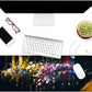 Dynippy Thin Extended Gaming Mouse Pad （31.5 * 11.8 * 0.08 inch） with Stitched Edges Large, Long XXL Keyboard and Mouse pad Desk Mat for Gaming Office & Home - Flower 32
