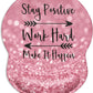 ITNRSIIET Ergonomic Mouse Pad with Gel Wrist Support Small Wrist Rest Smooth Surface Non-Slip PU Base Comfortable Office Supplies Pain Relief, 8.7 x 7.2 inches, Pretty Inspirational Quotes