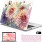 Mektron for MacBook Pro 13-inch Case 2022 2021 2020 Release A2338 M2 M1 A2289 A2251, Printed Plastic Hard Shell Cover for New MacBook Pro 13.3-inch Touch Bar Fits Touch ID, Watercolor Dahlias