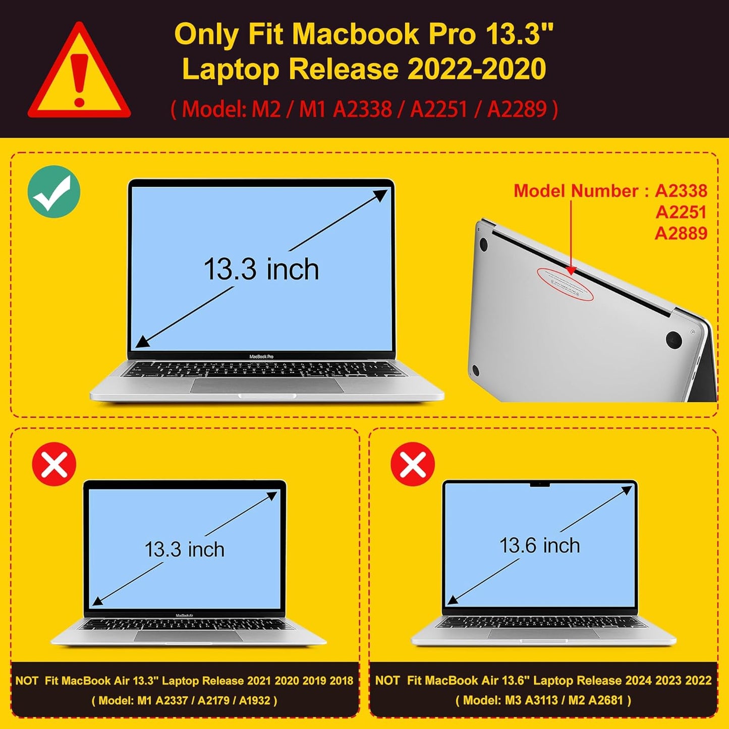 Mektron Customizable Name for MacBook Pro 13-inch Case 2022 2021 2020 Release A2338 M2 M1 A2289 A2251, DIY Plastic Hard Shell Cover for New MacBook Pro 13.3-inch Touch Bar Fits Touch ID