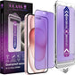 2 Pack Anti Blue Light Matte Screen Protector for iPhone 14 Pro/iPhone 15 / iPhone 16, 9H Tempered Glass, Full Coverage, Anti-Fingerprint, Auto Dust-Elimination, No Bubble, Easy Installation