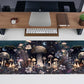 Cute Dark Mushroom Moon Night Mouse Pad XL Extended Gaming Mat with Stitched Edges, Computer Laptop Keyboard and Mouse Mat for Women Office Desk Decor, 31.5x11.8 in
