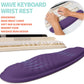 2-in-1 Ergonomic Set, Wave Rise Keyboard Wrist Rest and Massage Bulge Slope Mouse Pad Wrist Support, Cushion Memory Foam Integrated to Relieve Wrist Pain, Dark Purple