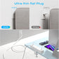 Flat Plug Desk Clamp Power Strip 10FT, 24W Total Charging Station, Desk Edge Mount Power Strip 9 AC Outlets 8 USB Ports Surge Protector, Fit 1.7" Tabletop Edge, Home Office Accessories, White