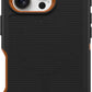 OtterBox iPhone 16 Pro (Only) Defender Series MagSafe Case - Iron Eclipse (Black & Orange) - Built-in Magnets - Screenless - Rugged & Durable - with Port Protection