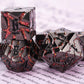Crack Glitter Metal Dice,7pcs D&D Dice Set with Gift Box,RPG Polyhedral Stripe Dice for Dungeons and Dragons