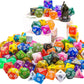 CiaraQ DND Dice Sets - 20 X 7 Polyhedral Dice (140pcs) with a Large Drawstring Bag Great for Dungeons and Dragons, Role Playing Table Game.
