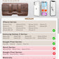 Leather Phone Holster for Men, Horizontal Cell Phone Case, Fits iPhone 17/17 Pro 16/16 Pro 16e 15/15 Pro 14/14 Pro 13/13 Pro 12/12 Pro 11 XR, Belt Clip Phone Pouch Holder, Brown Medium.