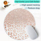 ITNRSIIET Round Mouse Pad with Stitched Edge Premium-Textured Waterproof Non-Slip Rubber Base Desktop Protection Mat Diameter 8.7 inches, Rose Gold Leopard Print