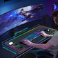 TopMade Wireless Charging RGB Mouse Pad, Waterproof Gaming Desk Pad with 4 Light Modes & 11 RGB Colors, Ultra-Smooth Surface, Non-Slip Base, 31.5"x15.75" XXL Large Desk Mat for MacBook, PC, Laptop