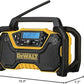 DEWALT 12V/20V MAX Portable Bluetooth Radio, Cordless, 100 ft Range, 3.5” Subwoofers, Jobsite (DCR028B)