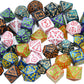 SmartDealsPro Double-Colors Polyhedral Dice Sets with Pouches for D&D DND RPG MTG Dungeon and Dragons Table Board Roll Playing Games D4 D6 D8 D10 D% D12 D20 (6-Color Retro Sets)