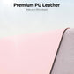 YSAGi Leather Desk Protector, Office Mat, Large Mouse Mat, Non-Slip PU Leather Blotter, Laptop Desk Pad, Waterproof Writing Pad for Office and Home (Light Pink, 35.4" x 17")