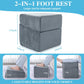 ROYALAY Adjustable Foot Rest Under Desk for Office, High-Density Foam Foot Rest with 3 Adjustable Heights, Ergonomic Footrest with Washable Cover for Home, Airplane, Travel(16 * 16 * 17in, Gray)