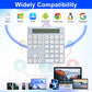 2-in-1 Wireless Number Pad & Calculator, Bluetooth 5.0 Numeric Keypad with USB-C Charging, 34-Key Portable Number Pad for Laptop, MacBook, PC, Windows, iOS & Android Devices