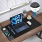 TopMade Wireless Charging Mouse Pad, Waterproof Gaming Mousepad with Ultra-Smooth Surface, Non-Slip Base, 31.5"x15.75" XXL Large Desk Pad, Classic Black Computer Desk Mat for MacBook, PC, Laptop