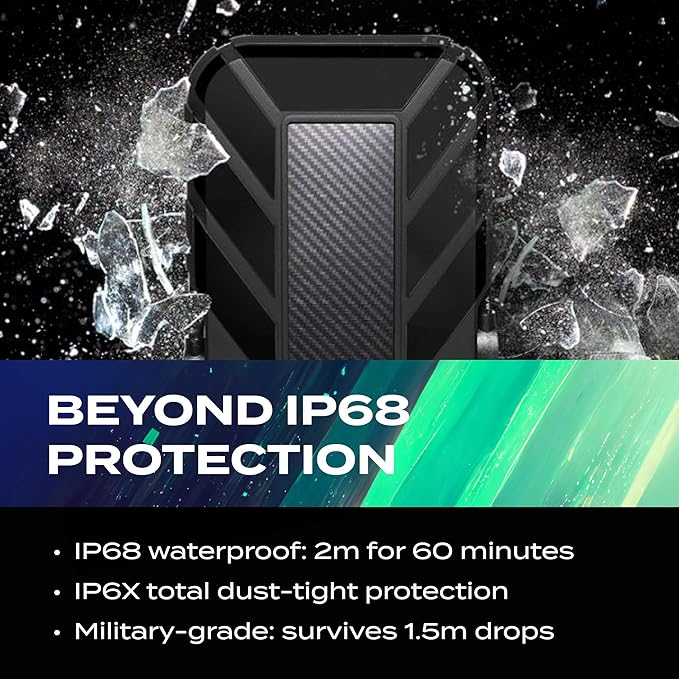 ADATA HD710 Pro - 1 TB External Hard Drive - Shockproof, Waterproof & Dustproof - Durable Storage - For Gamers, Students & Professionals - Mac, PC & Linux Compatible - Black - AHD710P-1TU31-CBK
