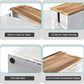 Large Cable Management Box, White Washed Wood Cord Organizer Box for Desk, Floor, Office to Hide Extension Cords Power Stripes Surge Protectors Chargers Wires