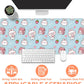 Mouse Pad Large Milk Box with Rabbit Non-Slip Gaming Desk Mat with Stitched Edge Laptop Keyboard Desk Pad for Work Home Gaming (35.4 x 15.7 Inches)