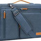 MOSISO 360 Protective Laptop Shoulder Bag,15-15.6 inch Computer Bags Compatible with MacBook Pro 16 inch, HP, Dell, Lenovo, Asus Notebook,Side Open Messenger Bag with 4 Zipper Pockets, Haze Blue