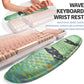 2-in-1 Ergonomic Set, Wave Keyboard Wrist Rest and Massage Slope Mouse Pad Wrist Support, Rebound Memory Foam for Relieve Carpal Tunnel Syndrome and Wrist Pain (Oil Painting Cats)