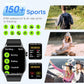 Advanced Health Smartwatch for Women Men with Real-Time Monitoring of Heart Rate, Blood Oxygen, Body Temperature, Blood Pressure, Sleep Quality and Stress Levels.Always-On Display (Blue)