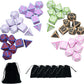 SmartDealsPro Retro Polyhedral Dice Sets with Pouches for D&D DND RPG MTG Dungeon and Dragons Table Board Roll Playing Games D4 D6 D8 D10 D% D12 D20