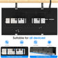 Under Desk Cable Management Tray, 40-inch No-Drill Cord Organizer with Anti-Sag Reinforced Base, Fabric Wire Management Hider for Standing Desk, Office & Gaming Accessories - Black